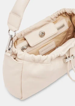 Beige Benny Drawstring Shoulder Bag
