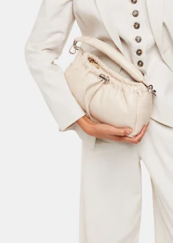 Beige Benny Drawstring Shoulder Bag