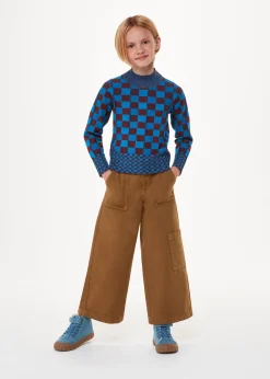 Beige Wide Leg Cargo Trouser