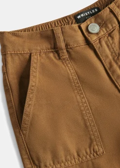 Beige Wide Leg Cargo Trouser