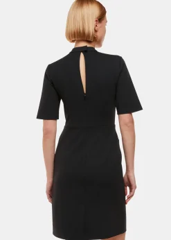 Black Alma Ponte Shift Dress