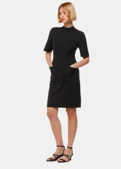 Black Alma Ponte Shift Dress