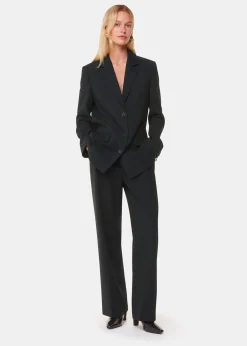 Black Amelie Wool Blend Blazer