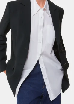 Black Amelie Wool Blend Blazer