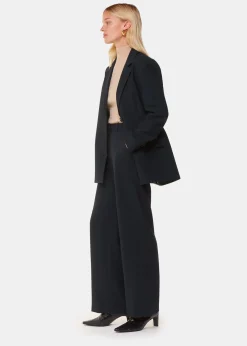 Black Amelie Wool Blend Trouser