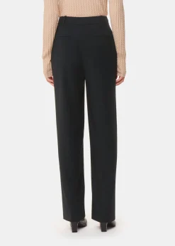 Black Amelie Wool Blend Trouser