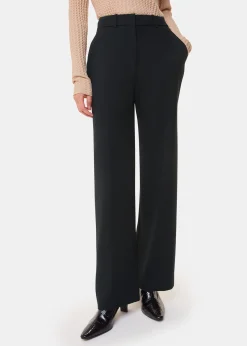 Black Amelie Wool Blend Trouser