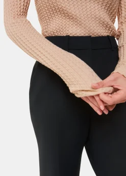 Black Amelie Wool Blend Trouser
