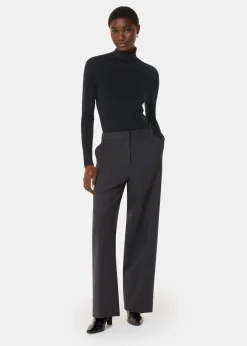 Black Annie Sparkle Roll Neck