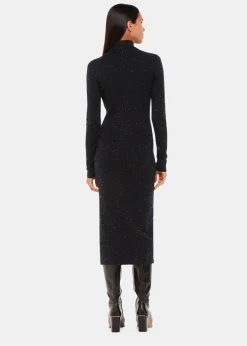 Black Annie Sparkle Roll Neck Dress