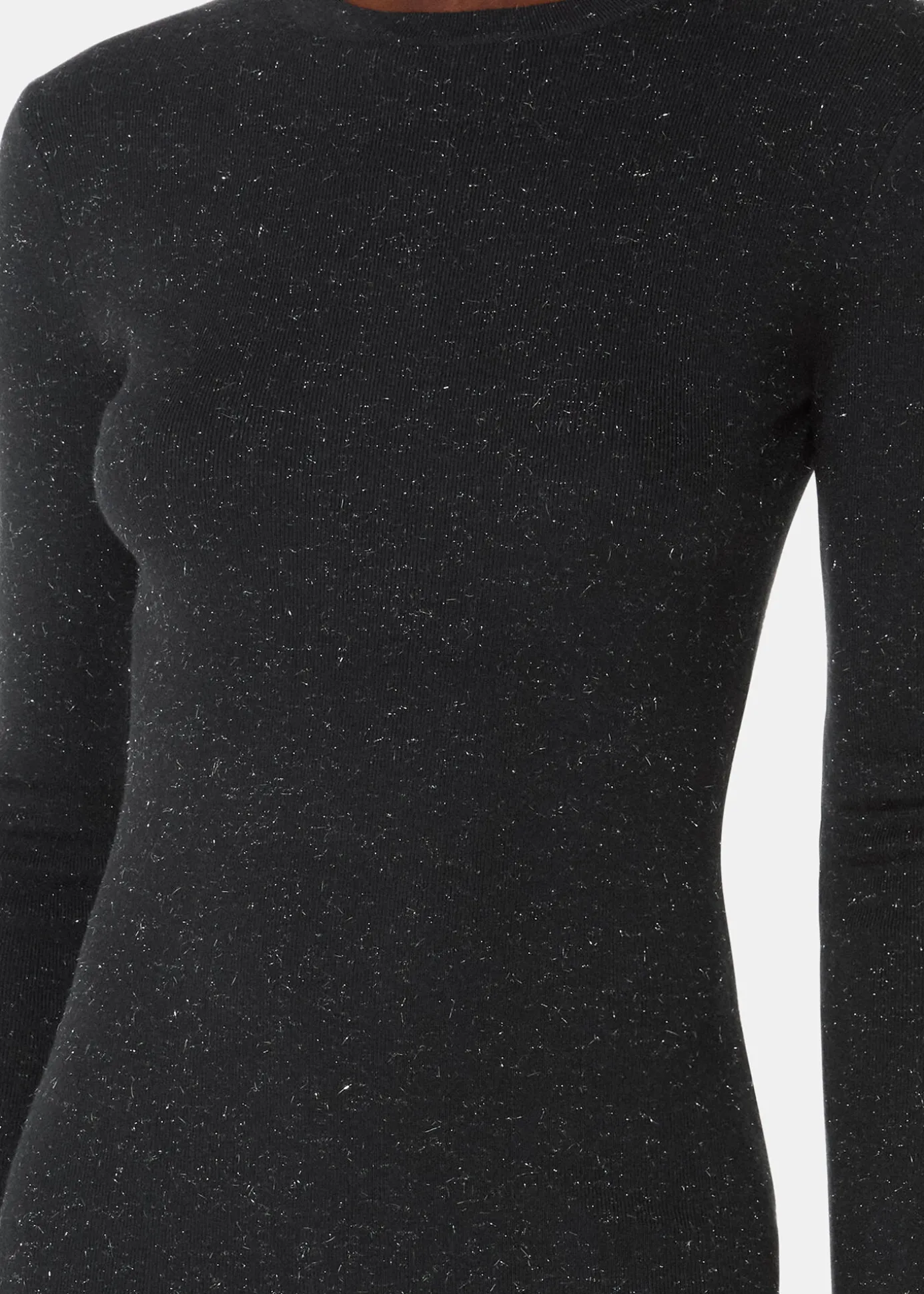 Black Annie Sparkle Short Knit Dress