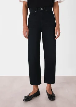 Black Authentic Barrel Leg Jean