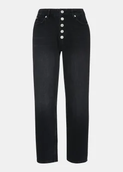 Black Authentic Hollie Button Jean