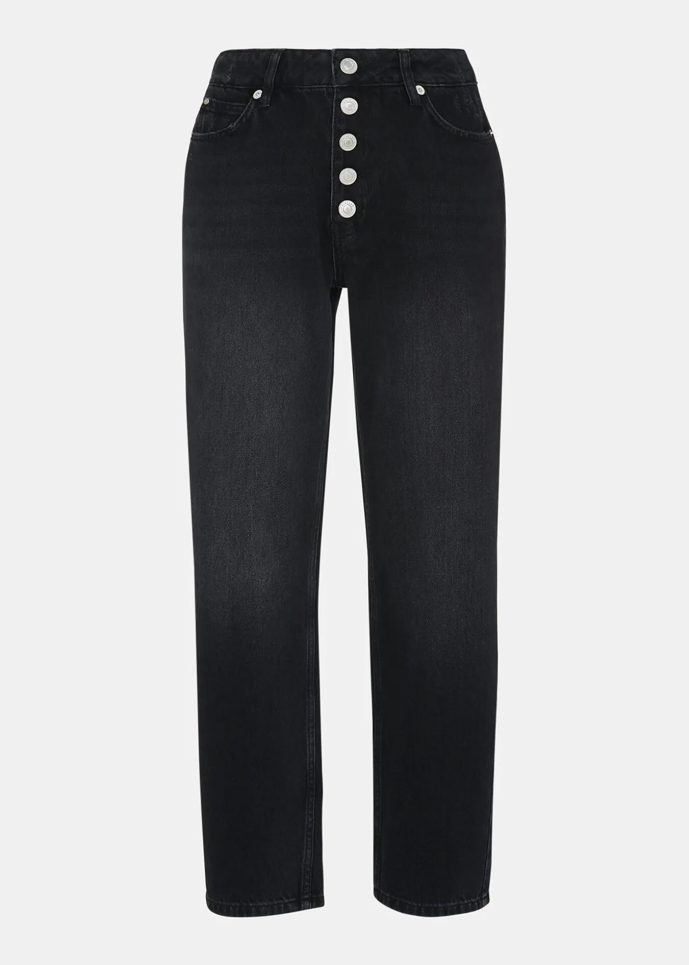Black Authentic Hollie Button Jean