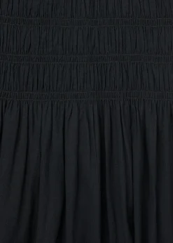 Black Avery Smocked Dress