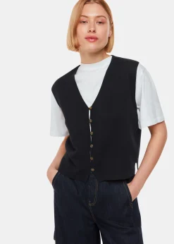 Black Bailey Button Through Tank