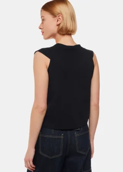 Black Bailey Button Through Tank
