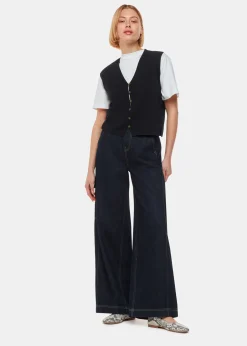 Black Bailey Button Through Tank