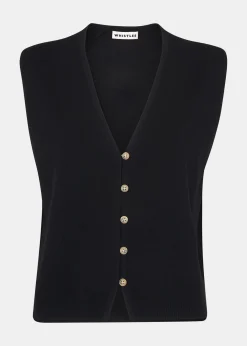 Black Bailey Button Through Tank