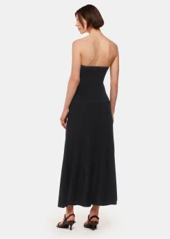 Black Bandeau Knit Dress