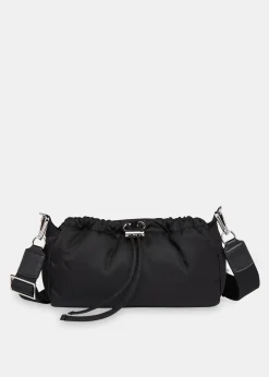 Black Benny Drawstring Crossbody Bag