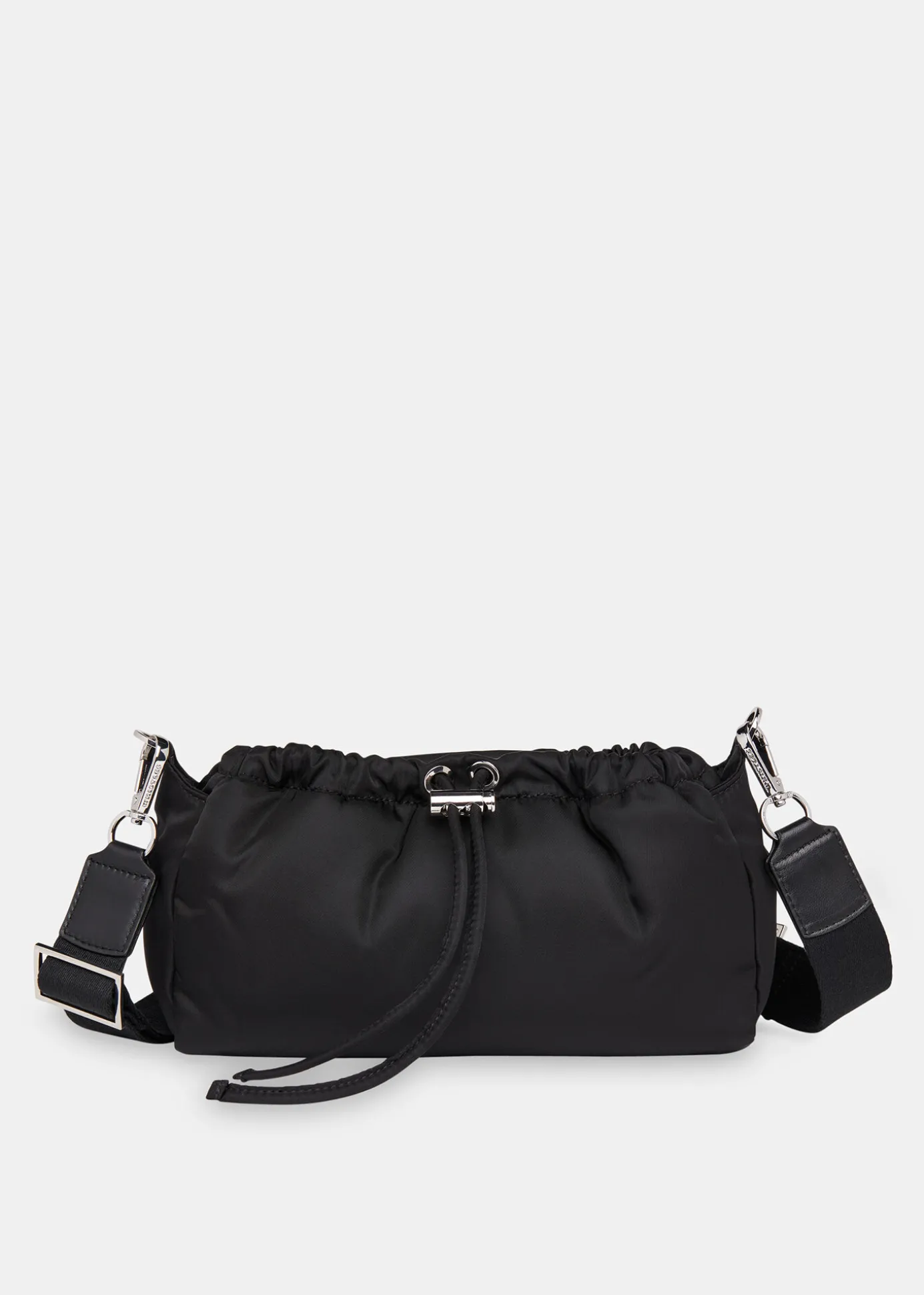 Black Benny Drawstring Crossbody Bag