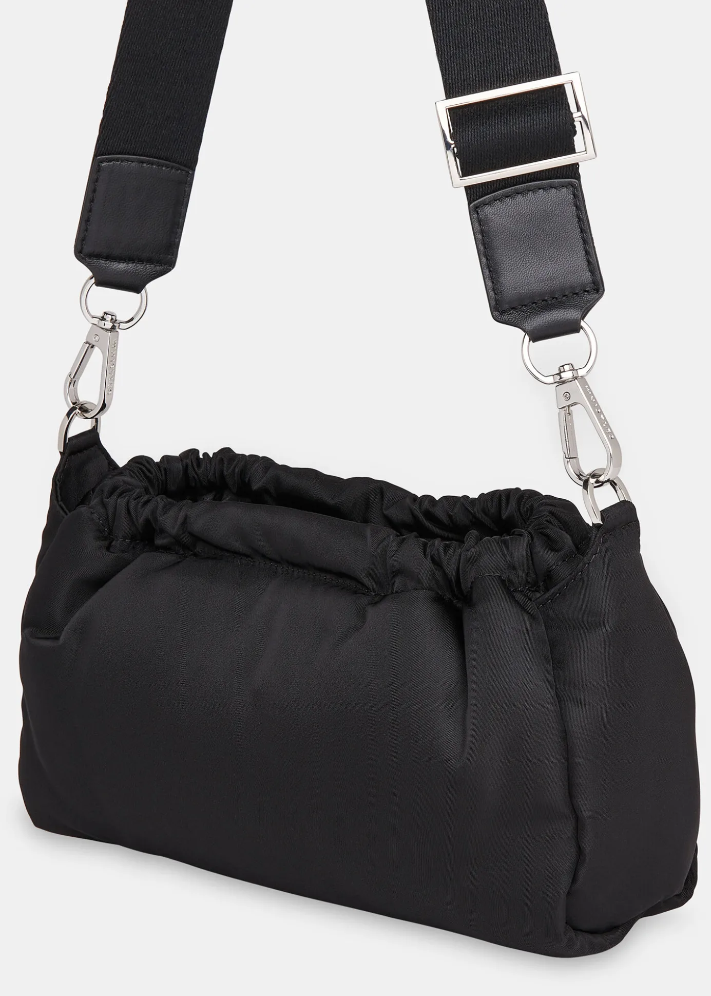 Black Benny Drawstring Crossbody Bag