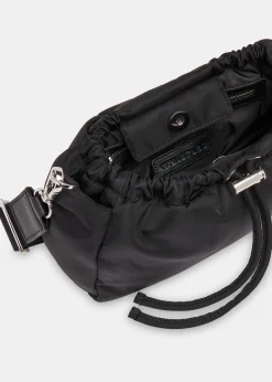 Black Benny Drawstring Crossbody Bag