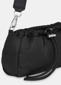 Black Benny Drawstring Crossbody Bag