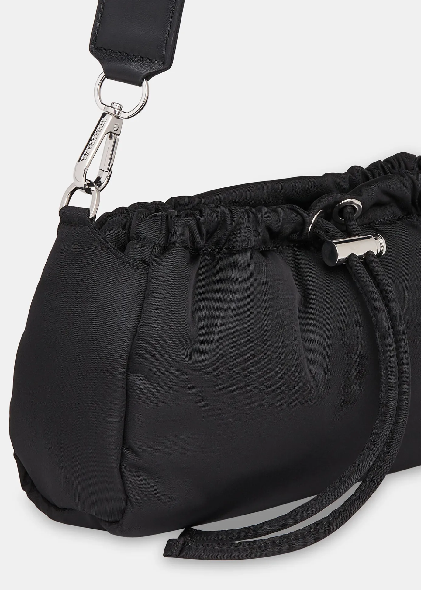 Black Benny Drawstring Crossbody Bag