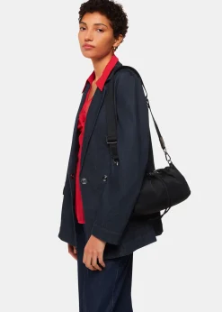 Black Benny Drawstring Crossbody Bag