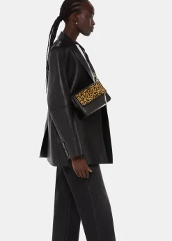 Black Bibi Leopard Crossbody Bag