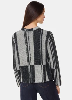 Black Block Stripe Wool Knit