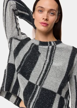 Black Block Stripe Wool Knit