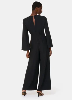 Black Bonnie Gathered Jumpsuit
