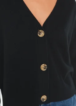 Black Cashmere Cardigan