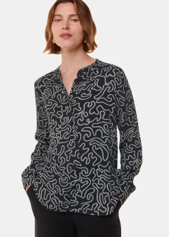 Black Chain Print Shirt