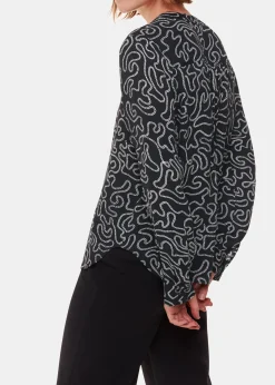 Black Chain Print Shirt