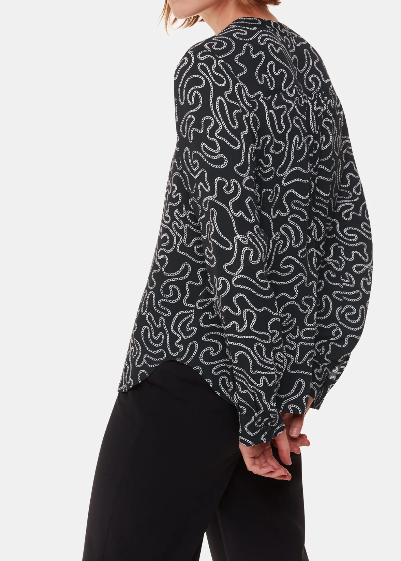 Black Chain Print Shirt