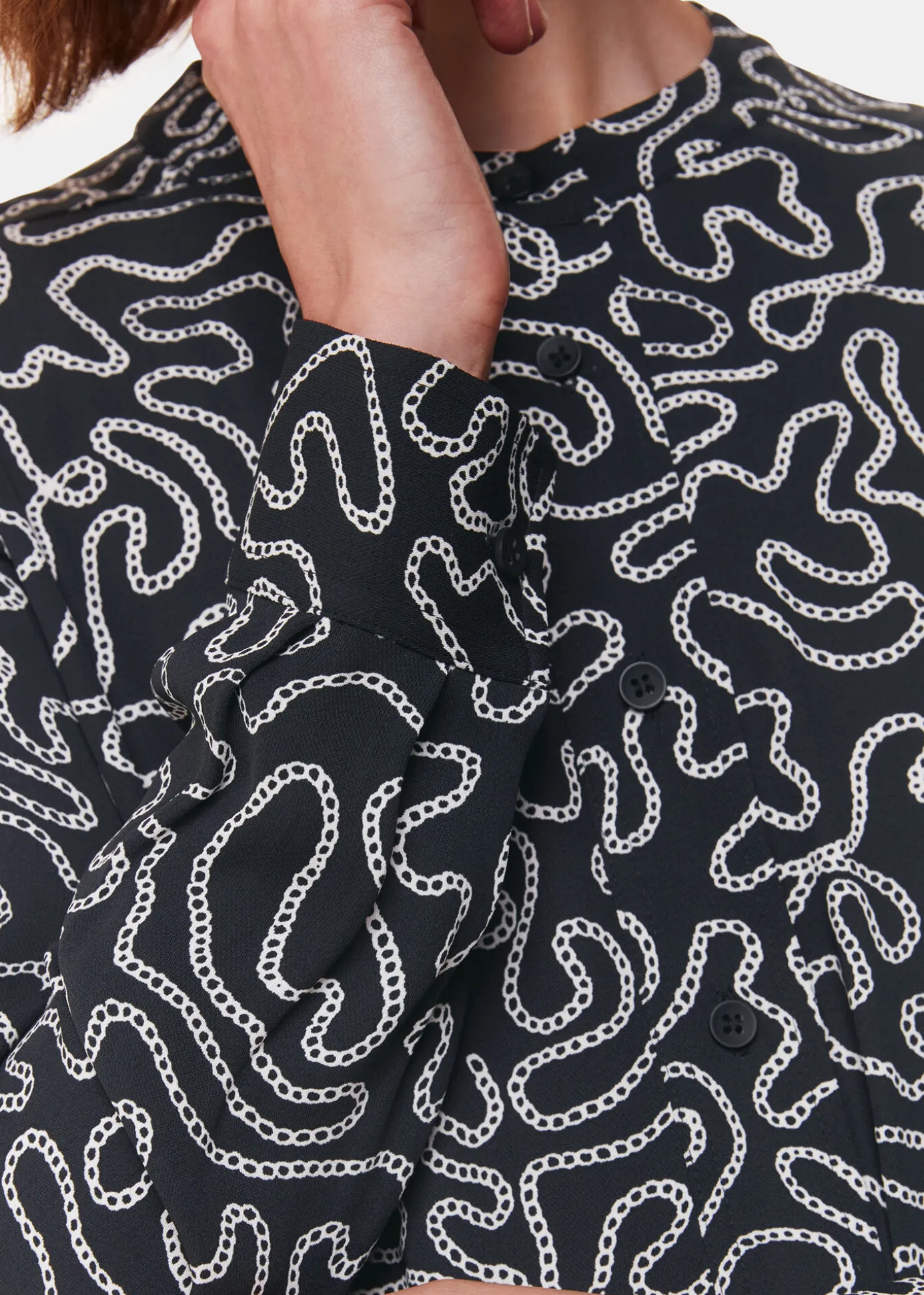Black Chain Print Shirt