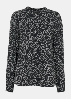 Black Chain Print Shirt