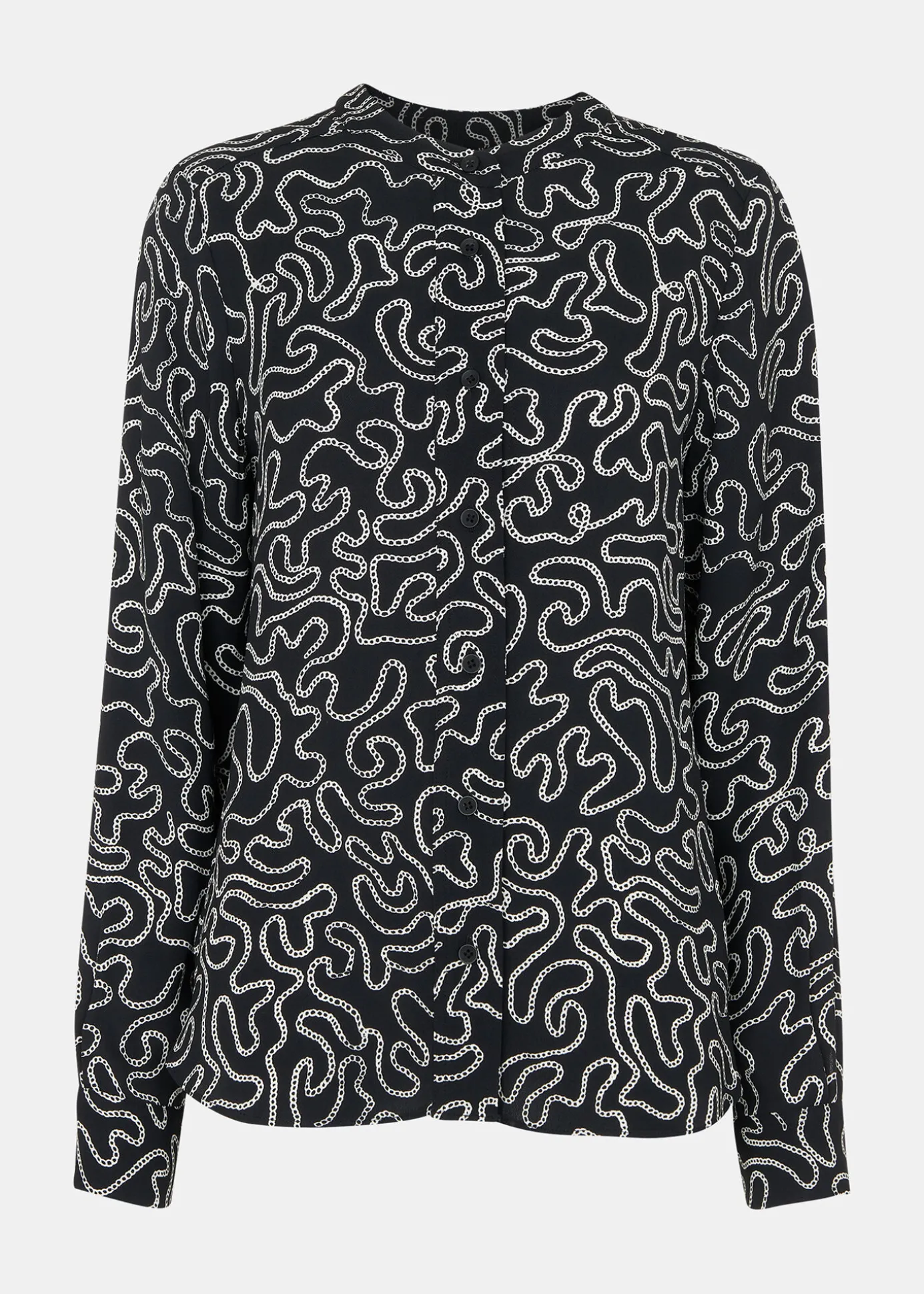 Black Chain Print Shirt