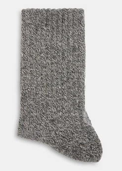 Black Chunky Marl Socks