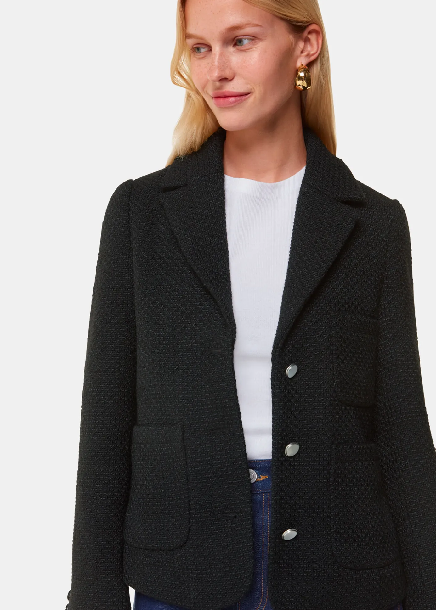 Black Classic Textured Jacket