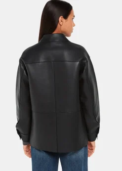 Black Clean Bonded Leather Jacket