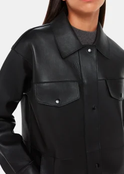 Black Clean Bonded Leather Jacket
