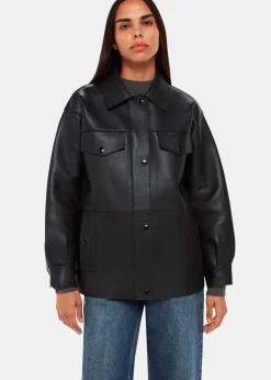Black Clean Bonded Leather Jacket