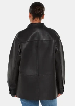 Black Clean Bonded Leather Jacket