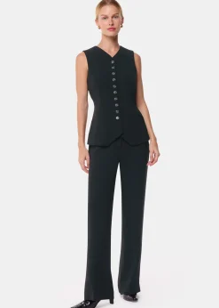 Black Cora Crepe Waistcoat