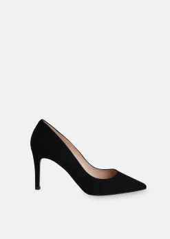 Black Corie Suede Heeled Pump